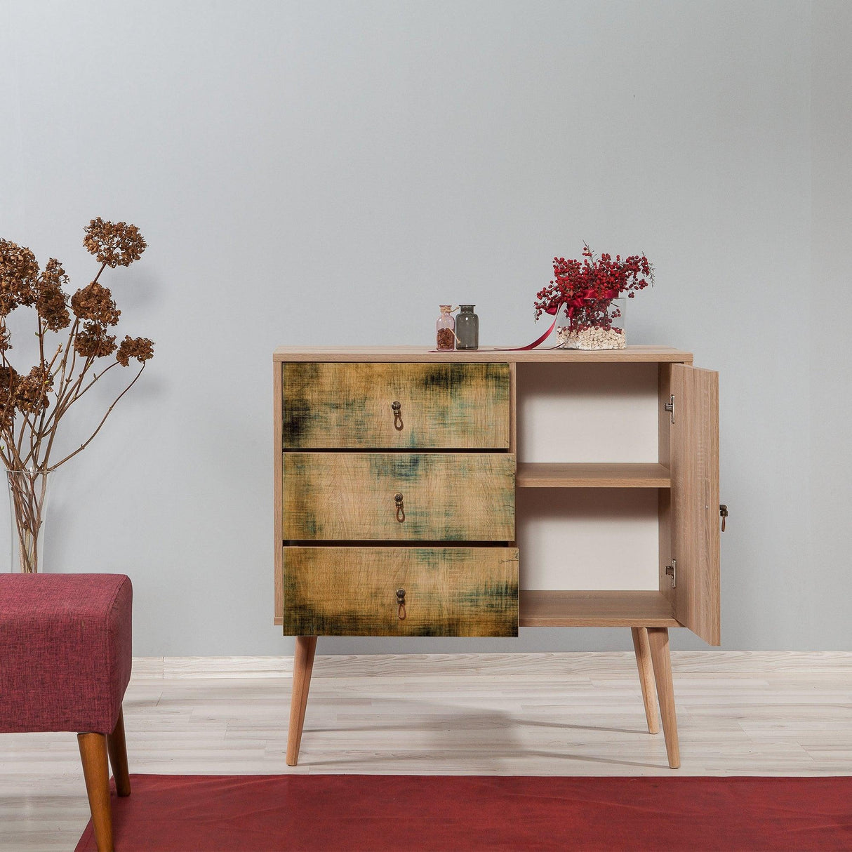 Comoda Verybox - Dresser 12, Sonoma, 90x40x90 cm