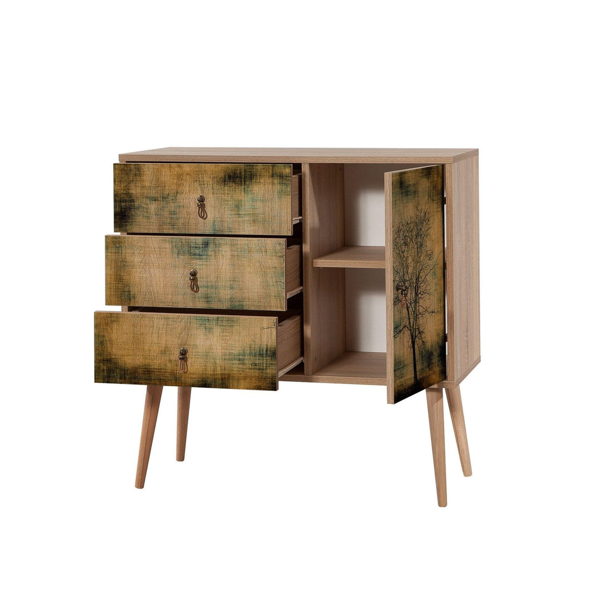 Comoda Verybox - Dresser 12, Sonoma, 90x40x90 cm