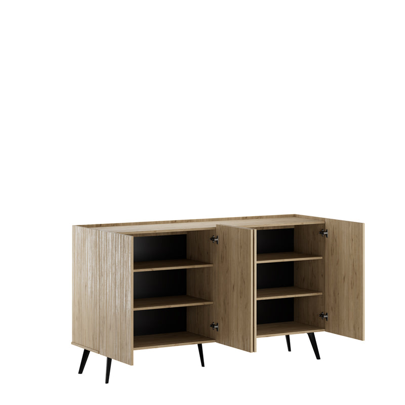 Consola Adore Luna cu 4 usi, Stejar, 180x100x43 cm, foto produs 10