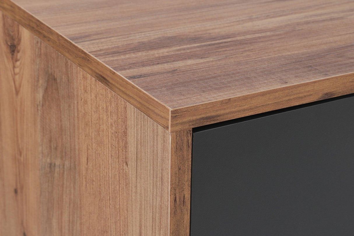 Consola Cordoba stil Scandinav 2 usi si 2 sertare , Nuc, 160 x 77 x 40 cm