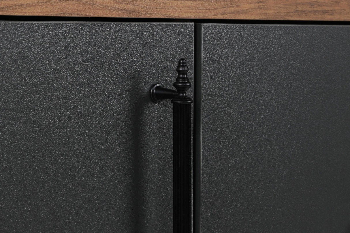 Consola Cordoba stil Scandinav 2 usi si 2 sertare , Nuc, 160 x 77 x 40 cm