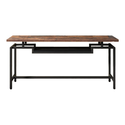 Consolă cu functie de depozitare Onole, metal și Lemn, Nuc, 180x35x82 cm, perspectiva suplimentara