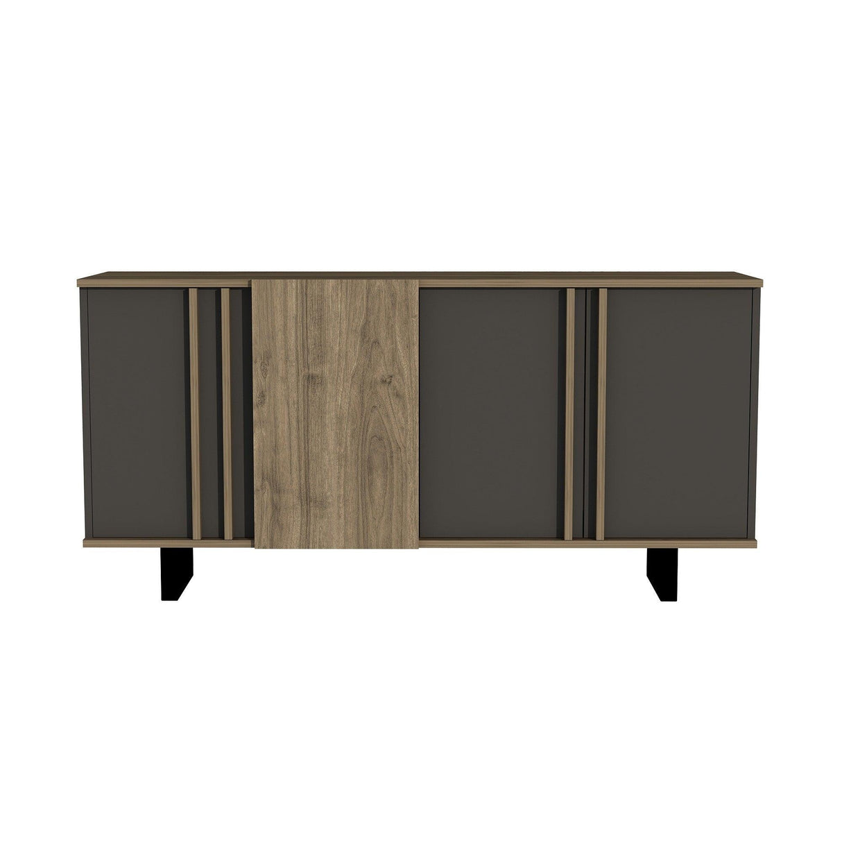 Consola Deco - Walnut, Anthracite, Nuc, 160 x 79 x 44 cm