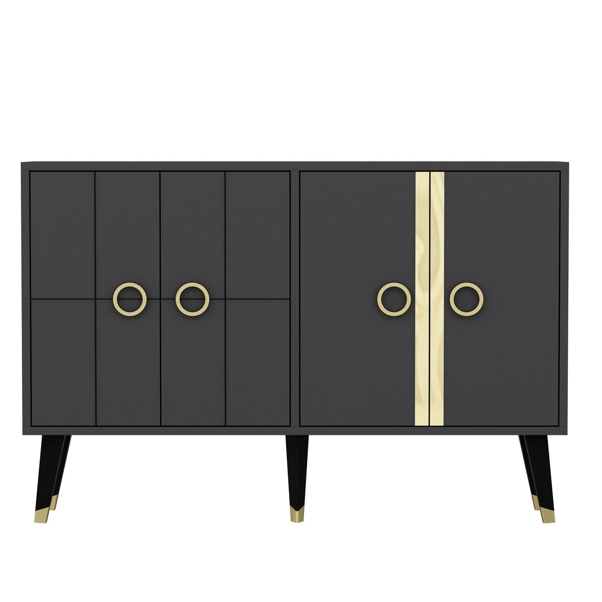 Consolă Eagle - Anthracite, Gri, 80x30x120 cm