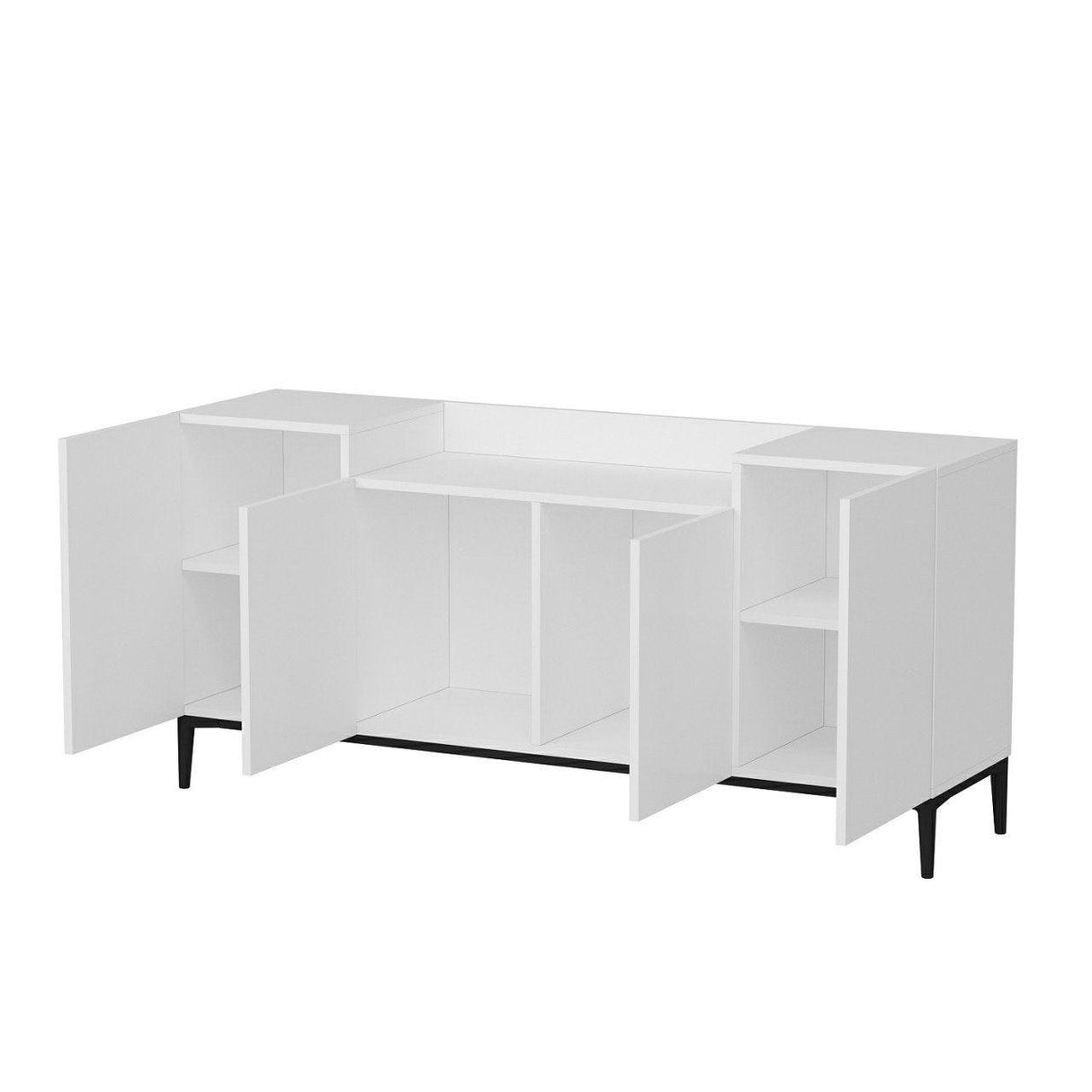 Consolă Ellaria - White, Alb, 160x75x42 cm