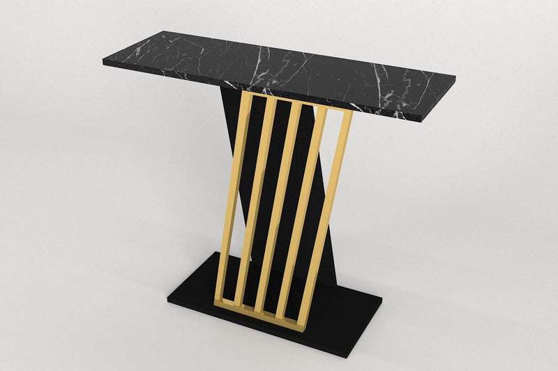 Consola Gravity Negru, Auriu 90x77x30 cm