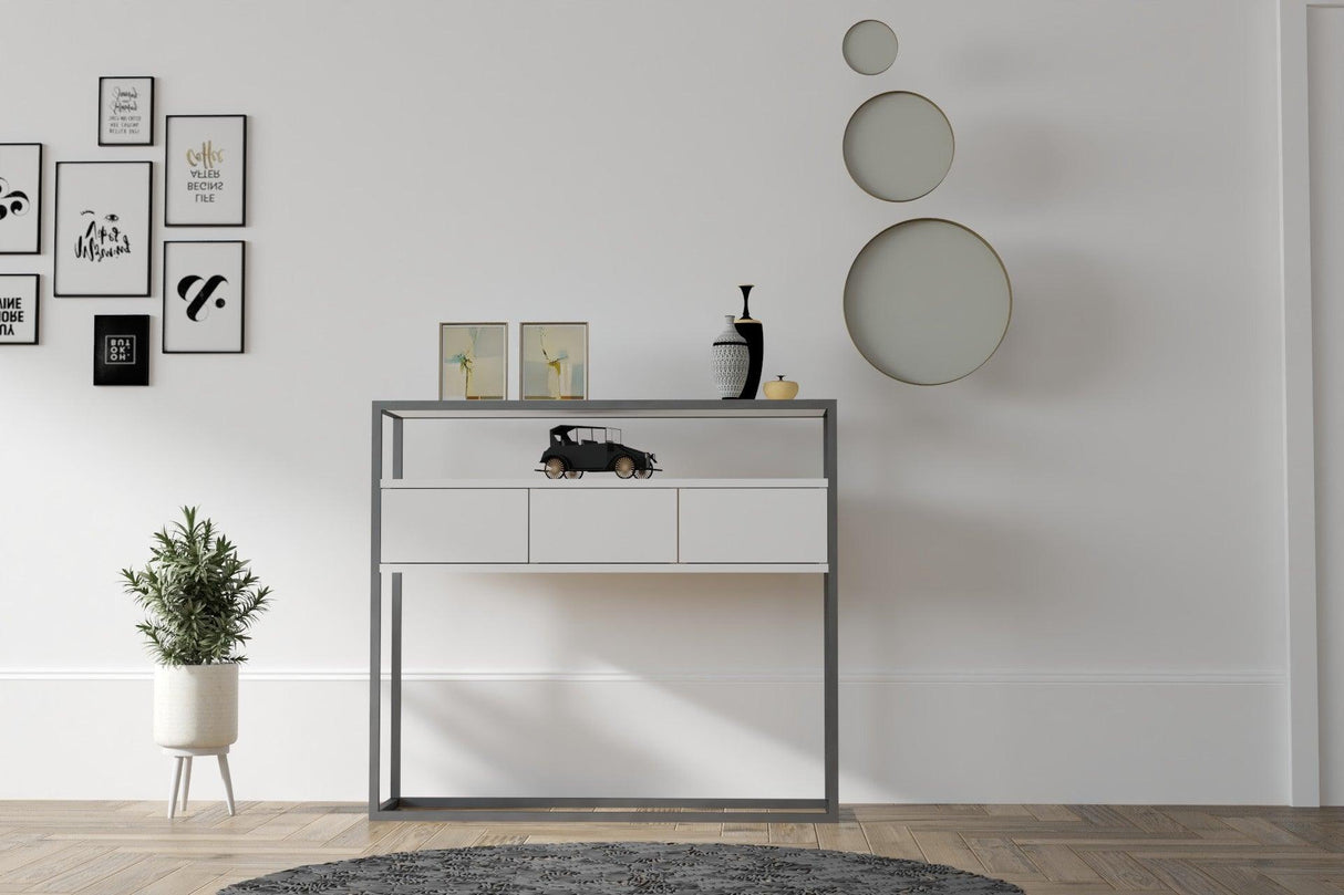 Consola Guarda - White, Alb, 90 x 70 x 34 cm