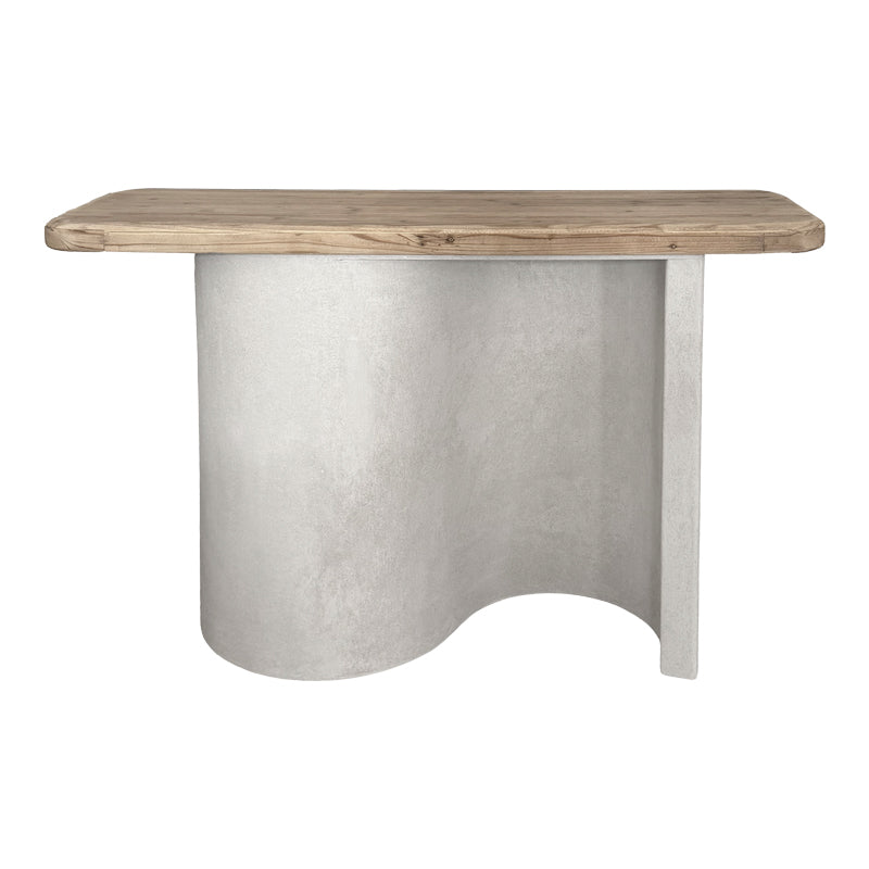 Consola Jeckie, Lemn de brad, Stejar, 120x38x80 cm, detaliu produs