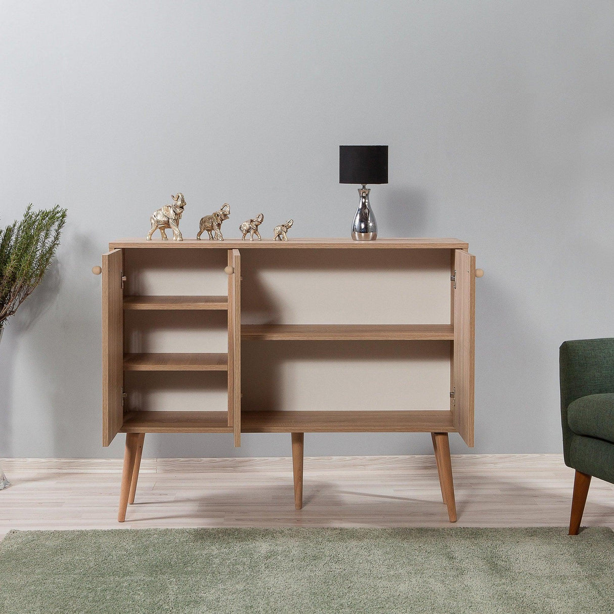 Consolă MEGA-121 Console 4, Stejar Sonoma, 90x60x120 cm