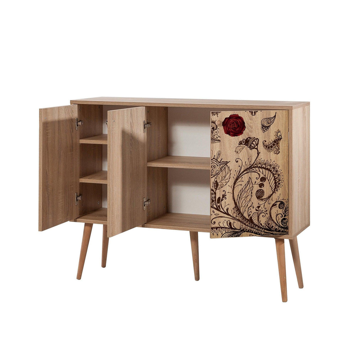 Consolă MEGA-121 Console 8, Stejar Sonoma, 90x60x120 cm