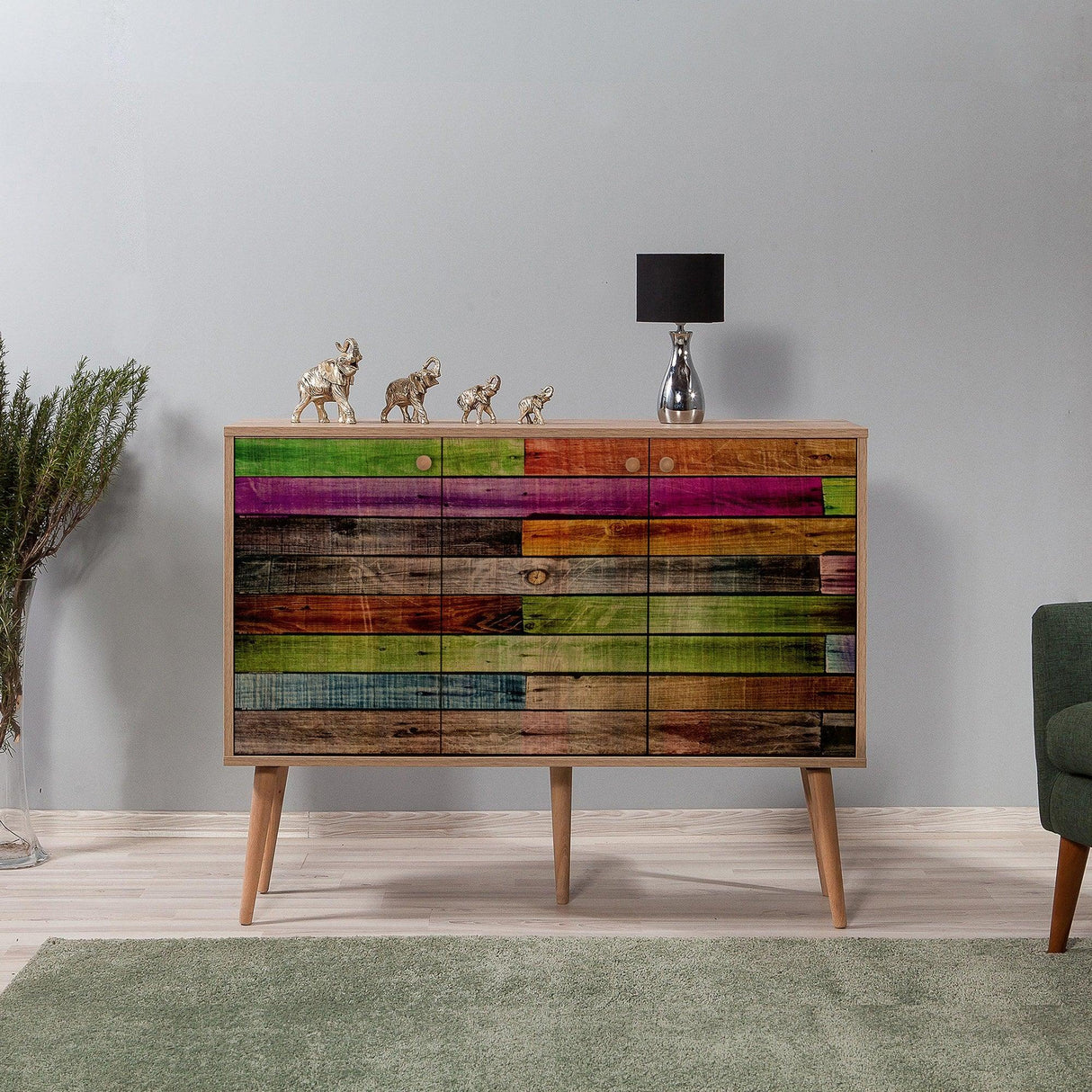 Consolă Mega - Console 3, Stejar Sonoma, 90x60x120 cm