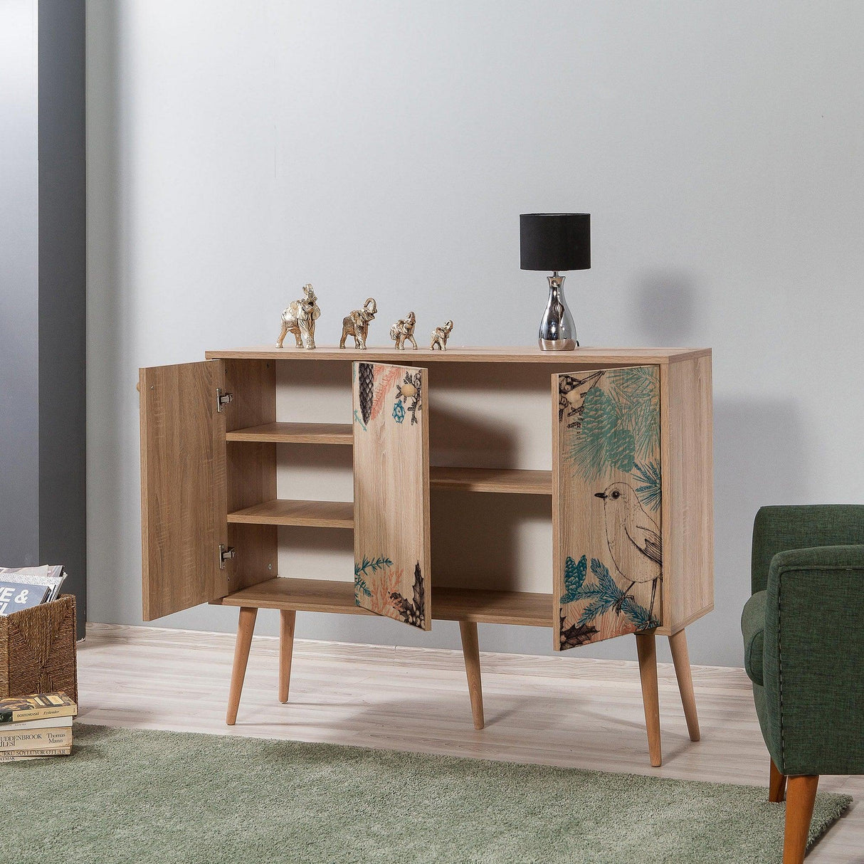 Consolă Mega - Console 5, Stejar Sonoma, 90x60x120 cm