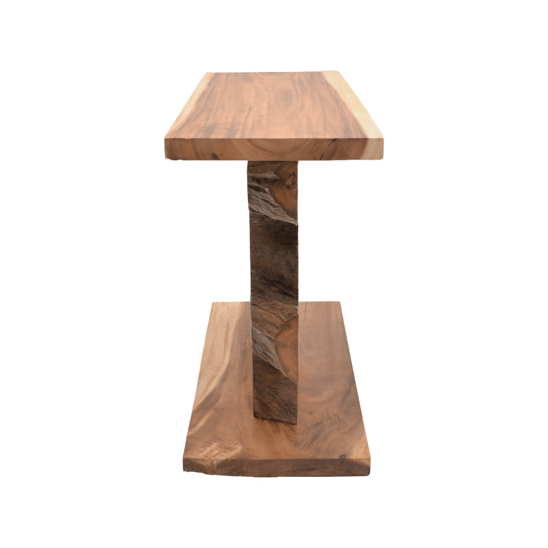 Consolă Nasiol, Lemn Teak, Natur, 120x40x75 cm