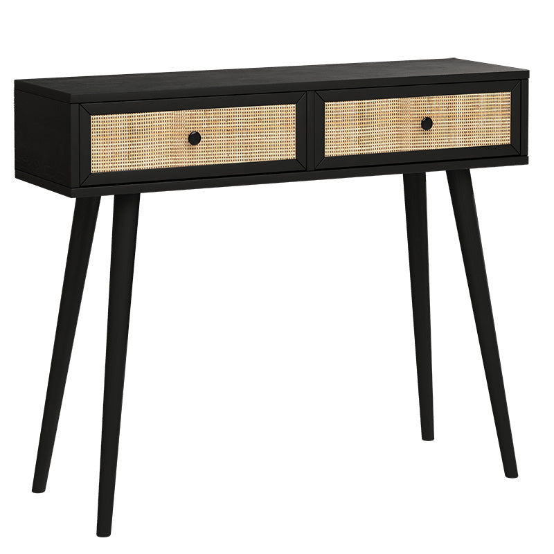 Consolă Oslo, Sonoma - Negru, 100x29x81 cm - Negru