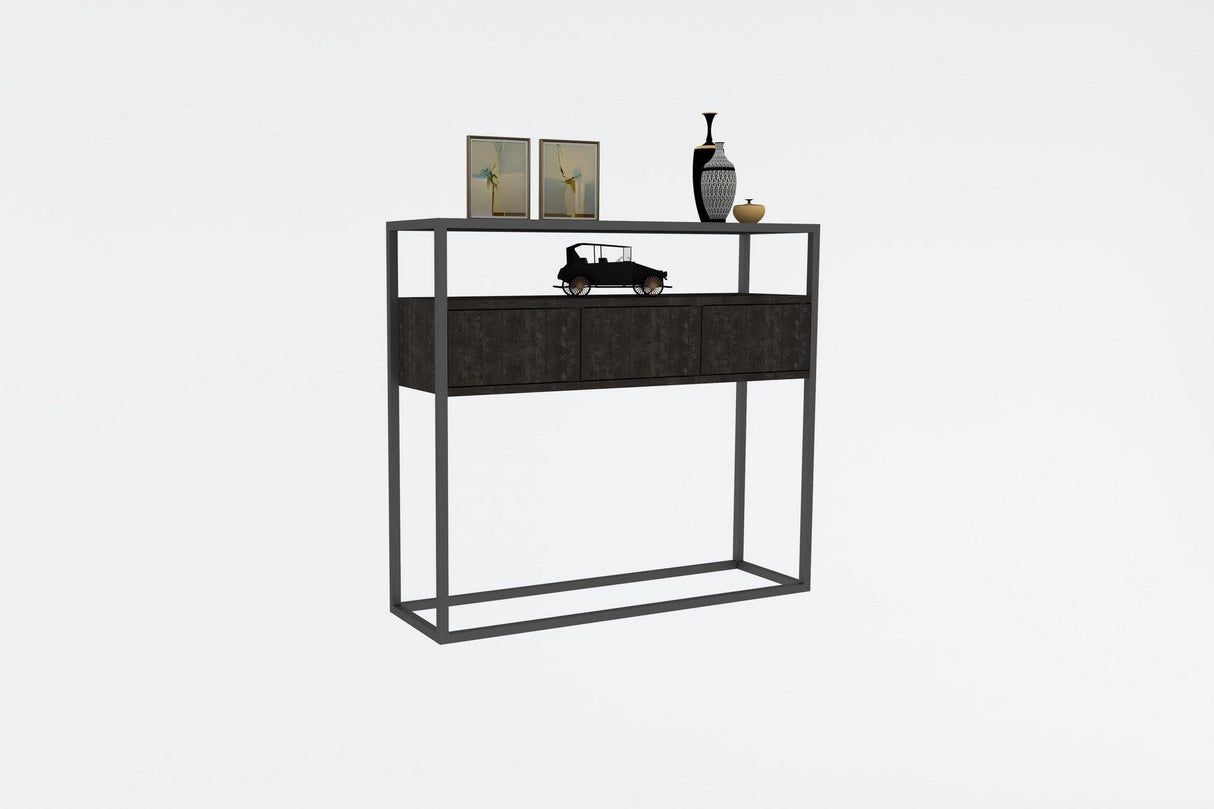 Consolă Ra, Gri, 100x90x29 cm