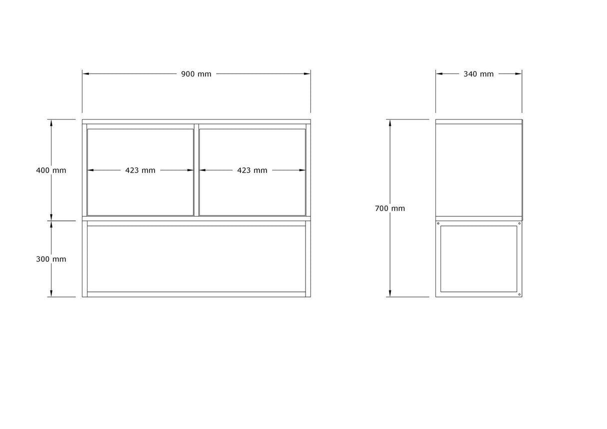 Consolă Ras, Safir, 90x70x34 cm