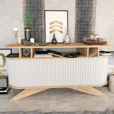 Consolă Consola Stor - Oak, White, Crem, 43x75x150 cm