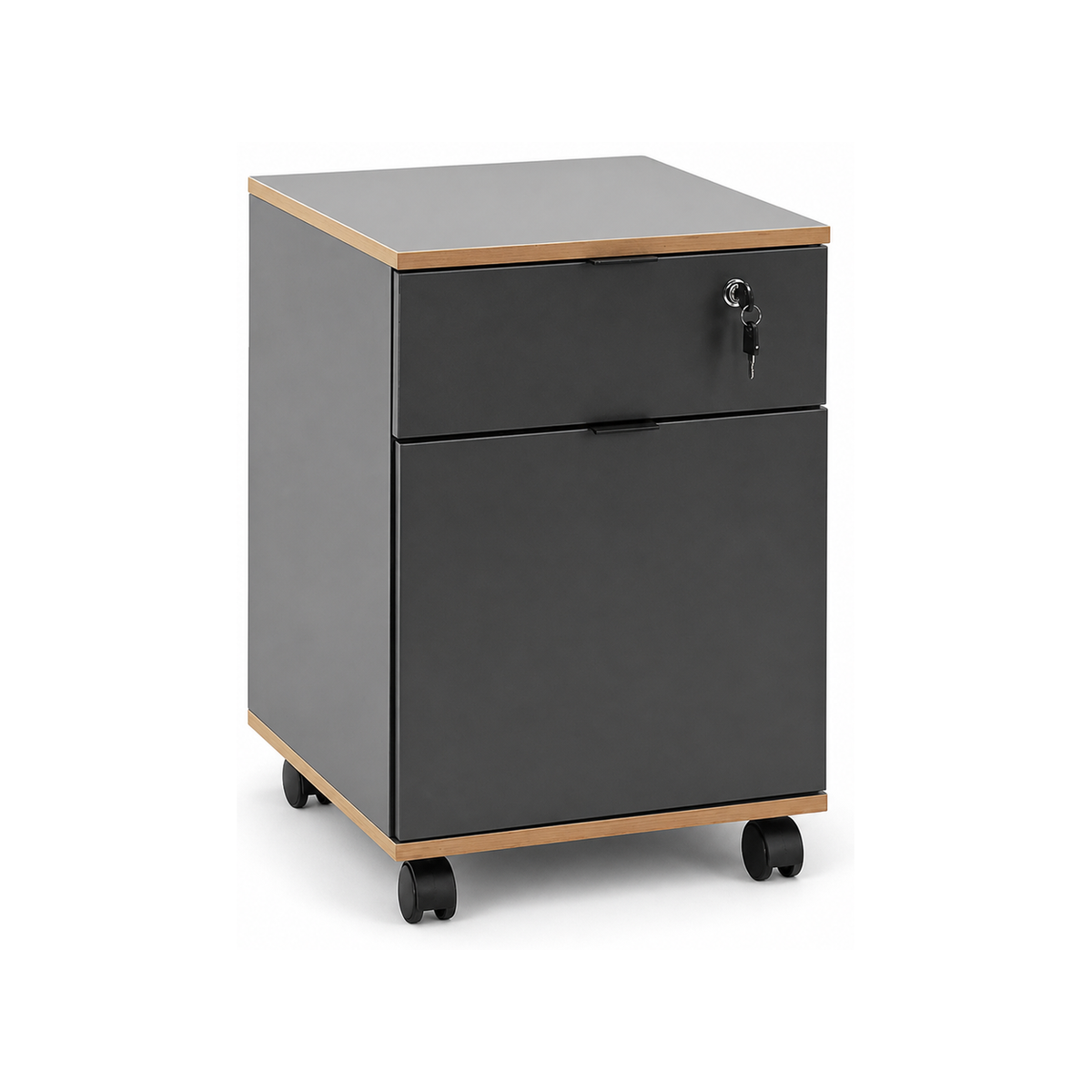 Corp Mobil Adore Rio Rollbox Office, usa, sertar cu cheie, 41x61x45 cm - Antracit