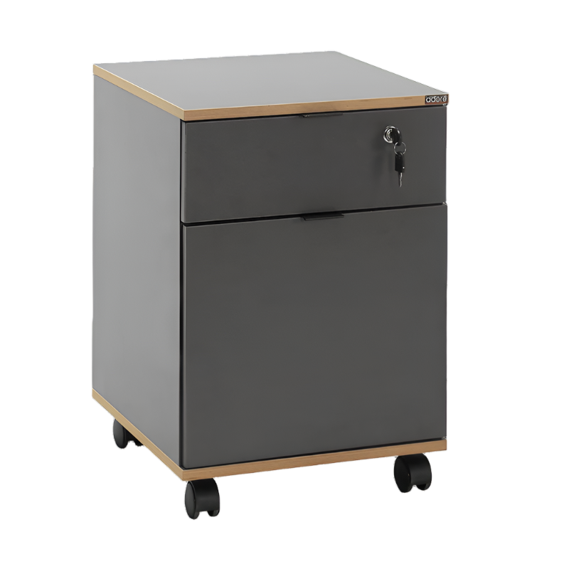 Corp Mobil Adore Rio Rollbox Office, usa, sertar cu cheie, 41x61x45 cm - Antracit