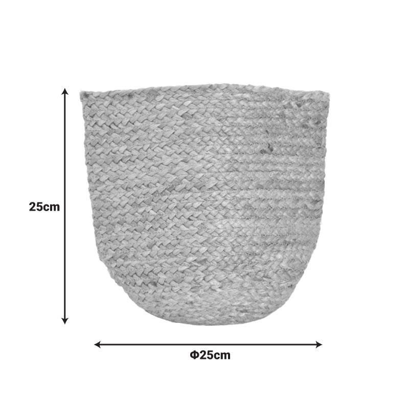 Coș decorativ cu functie de organizare Mideko, Juta, Natur, 25x25 cm