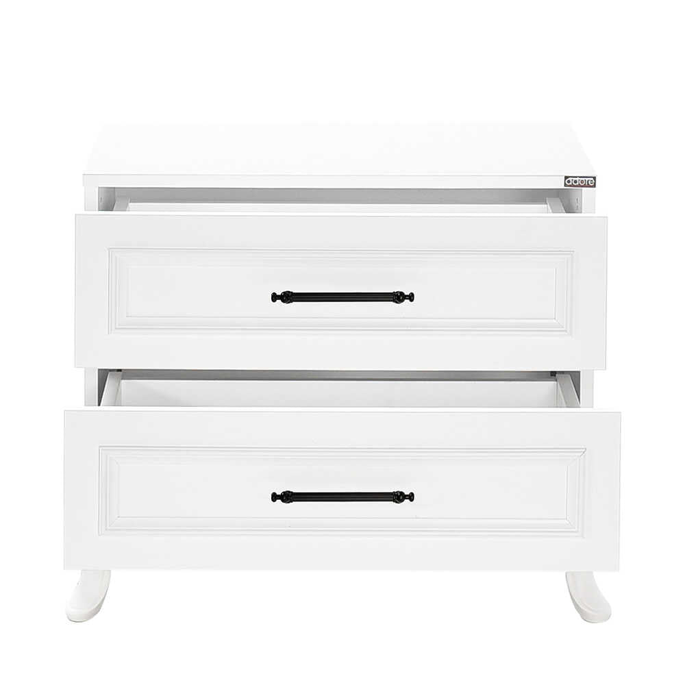 Noptiera Adore Country, 2 sertare, Alb Lake, 51 x 53 x 40 cm