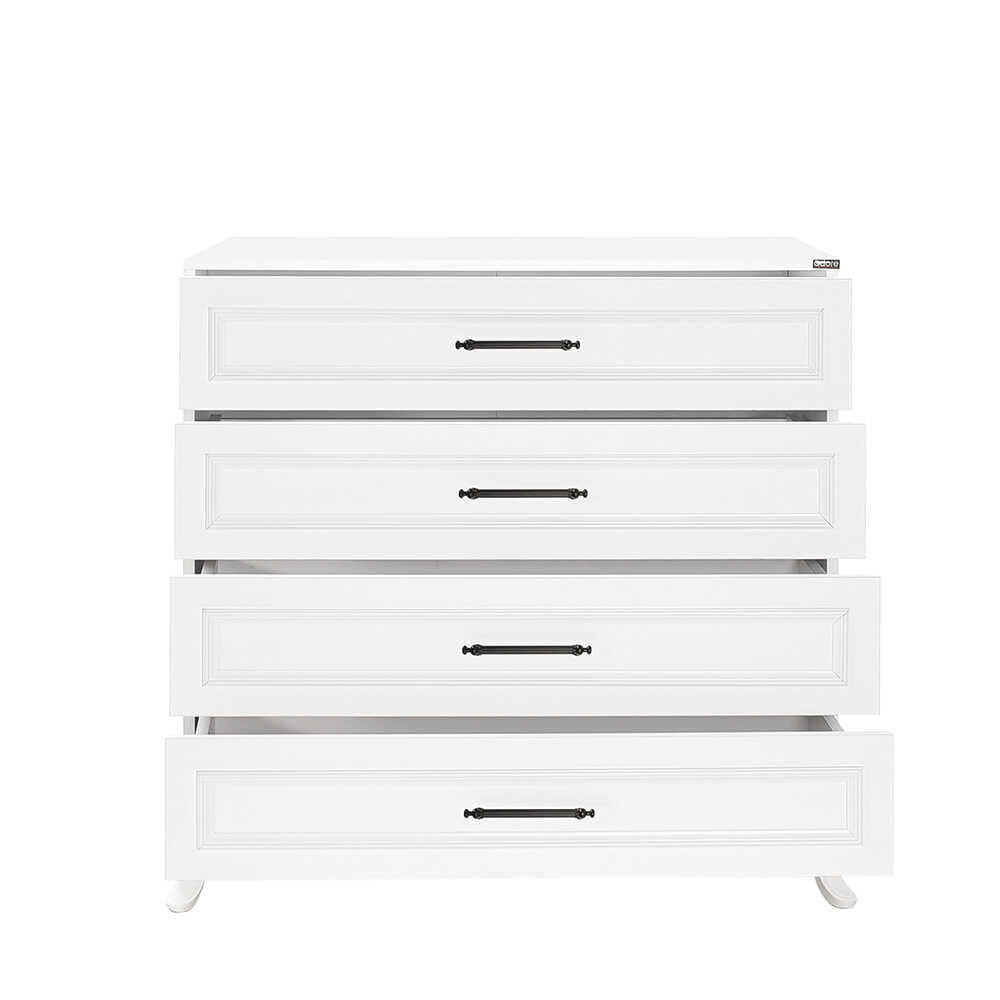 Comoda Adore Country, 4 sertare, Alb, 90 x 89 x 45 cm