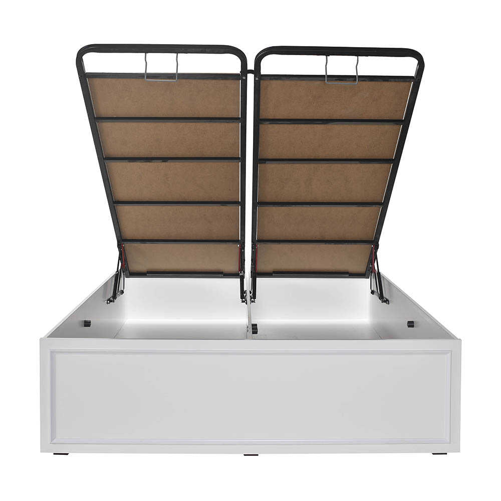 Pat dublu Adore Country cu loc de depozitare, 165 x 110 x 205 cm