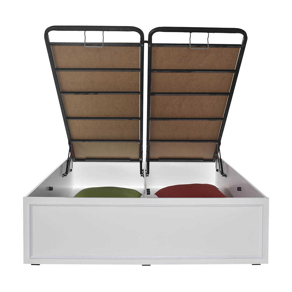 Pat dublu Adore Country cu loc de depozitare, 165 x 110 x 205 cm