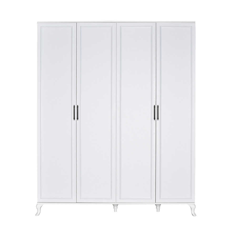 Dulap Haine Adore Country, 4 usi, Alb, 180x224x62 cm