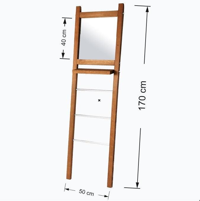 Cuier cu pantofar Aynalı Merdiven Askılık V110, Nuc, 3x170x50 cm