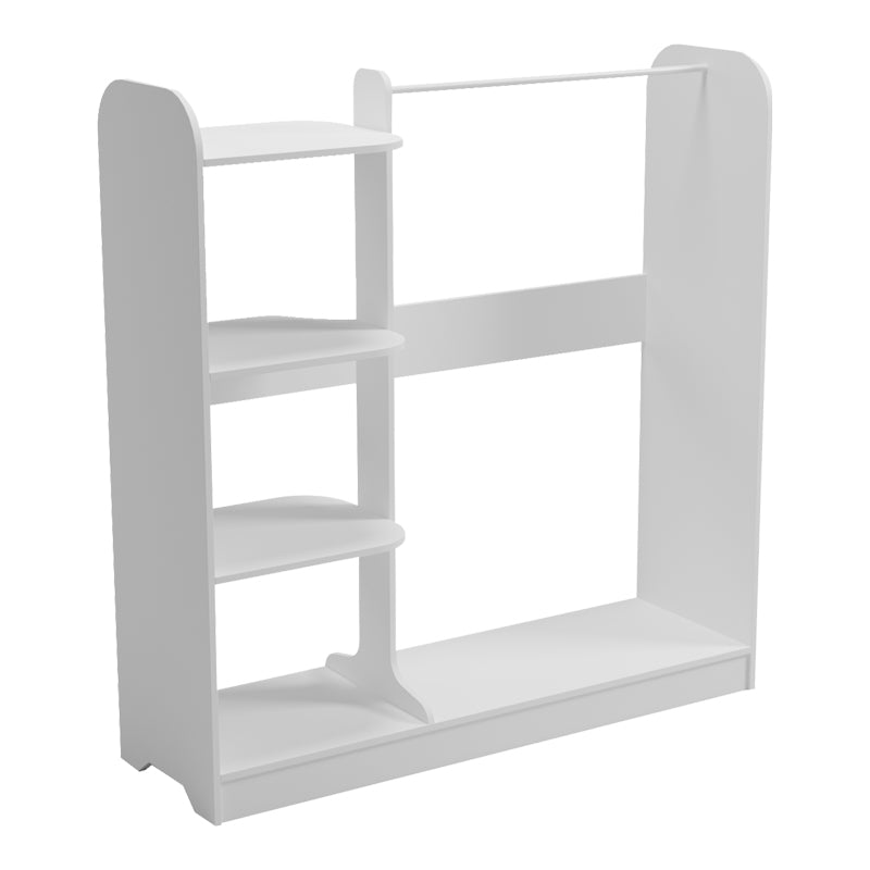 Cuier cu pantofar Pamesa, Metal, 130x40x135 cm - Alb