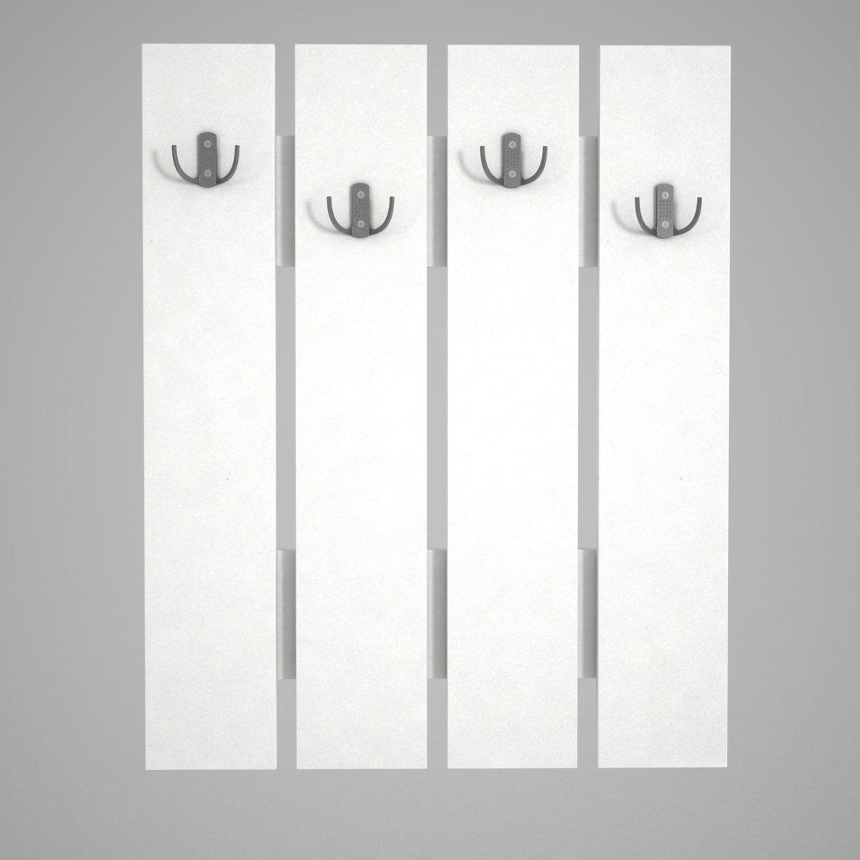 Cuier cu pantofar Polka, Alb, 64,7x80x3,6 cm