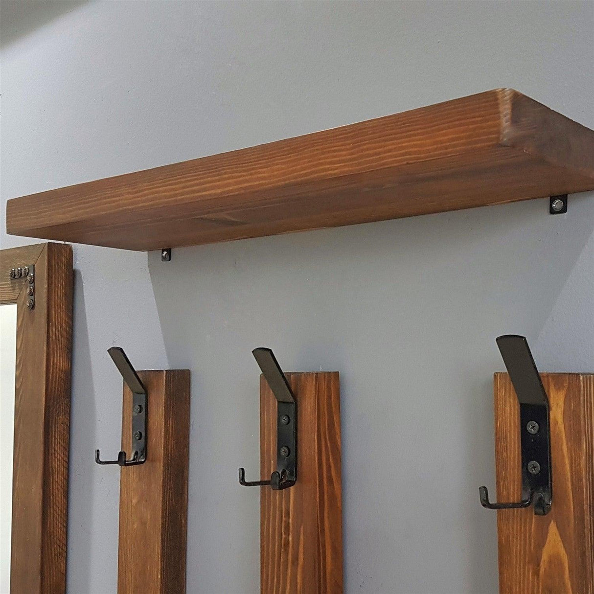 Cuier cu pantofar V109, Nuc, 2x110x50 cm