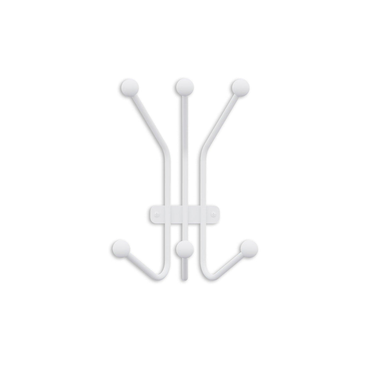 Cuier de hol metalic Metal Wall Hook Classic 1, Alb, 23x13 cm