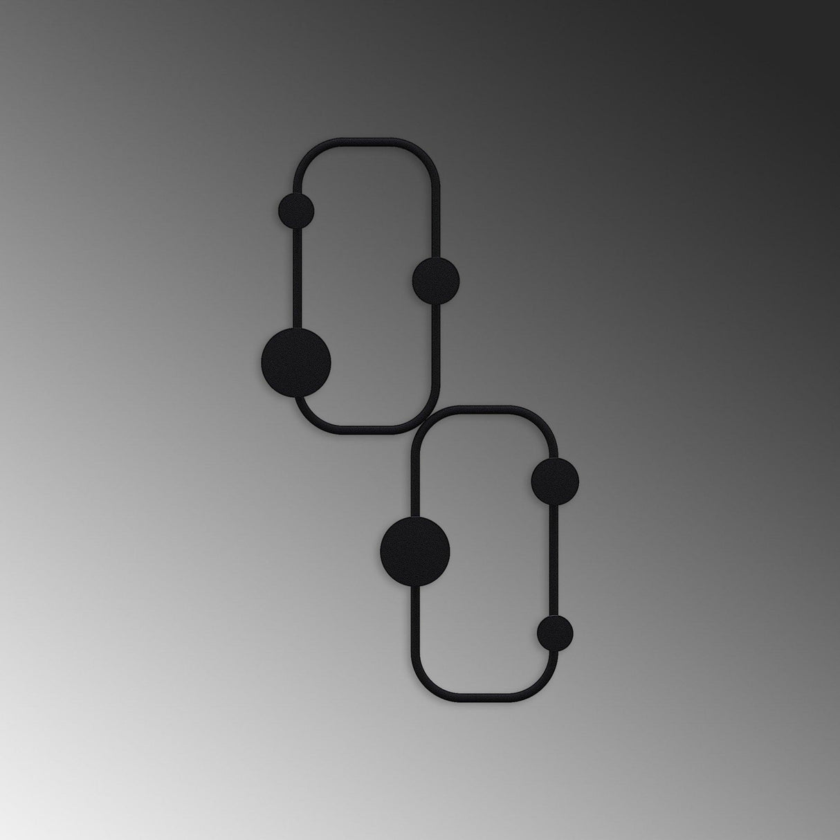 Cuier de hol metalic Metal Wall Hook Elegance 1, Negru, 26x5 cm