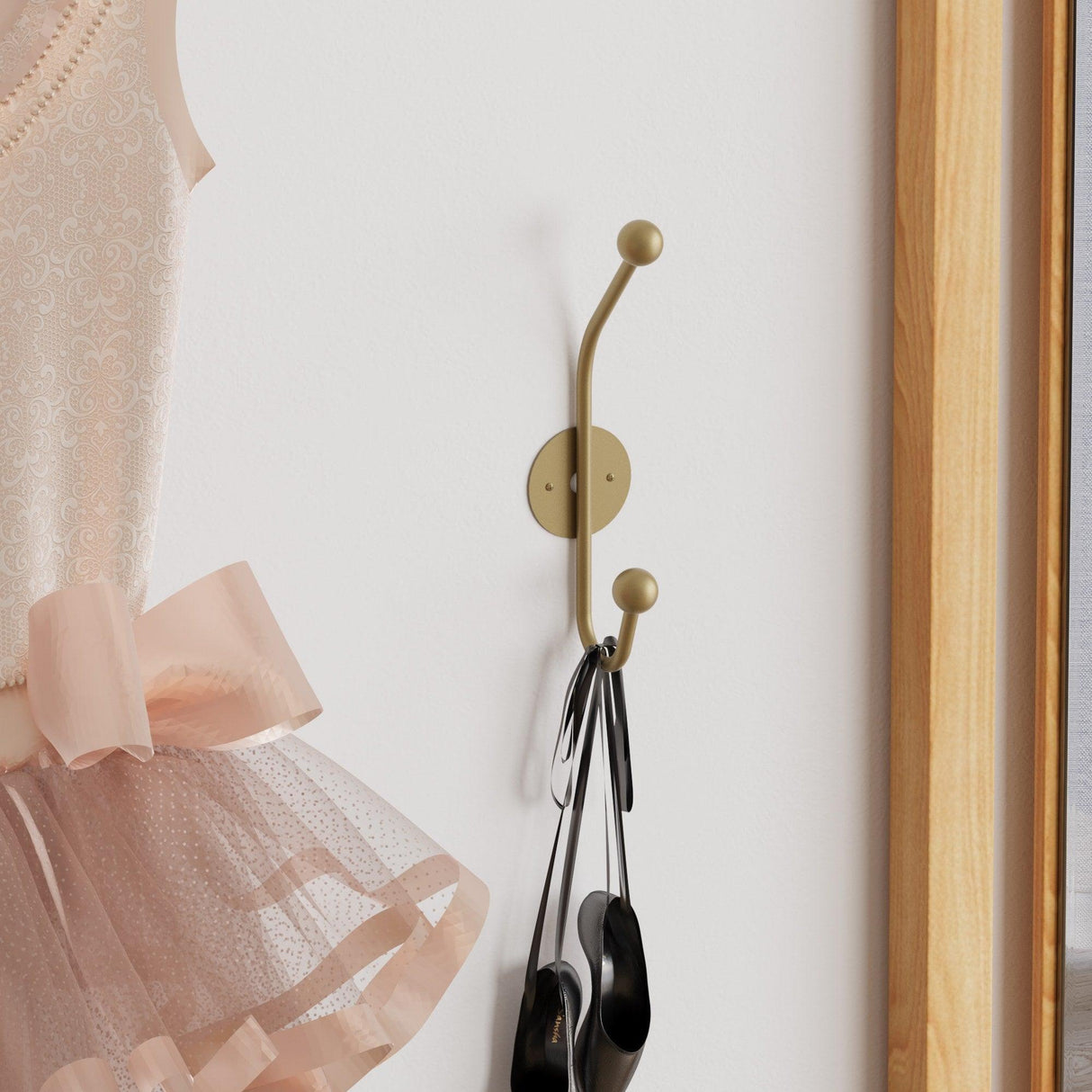 Cuier de hol metalic Metal Wall Hook Rustic 3, Aur, 6x9 cm