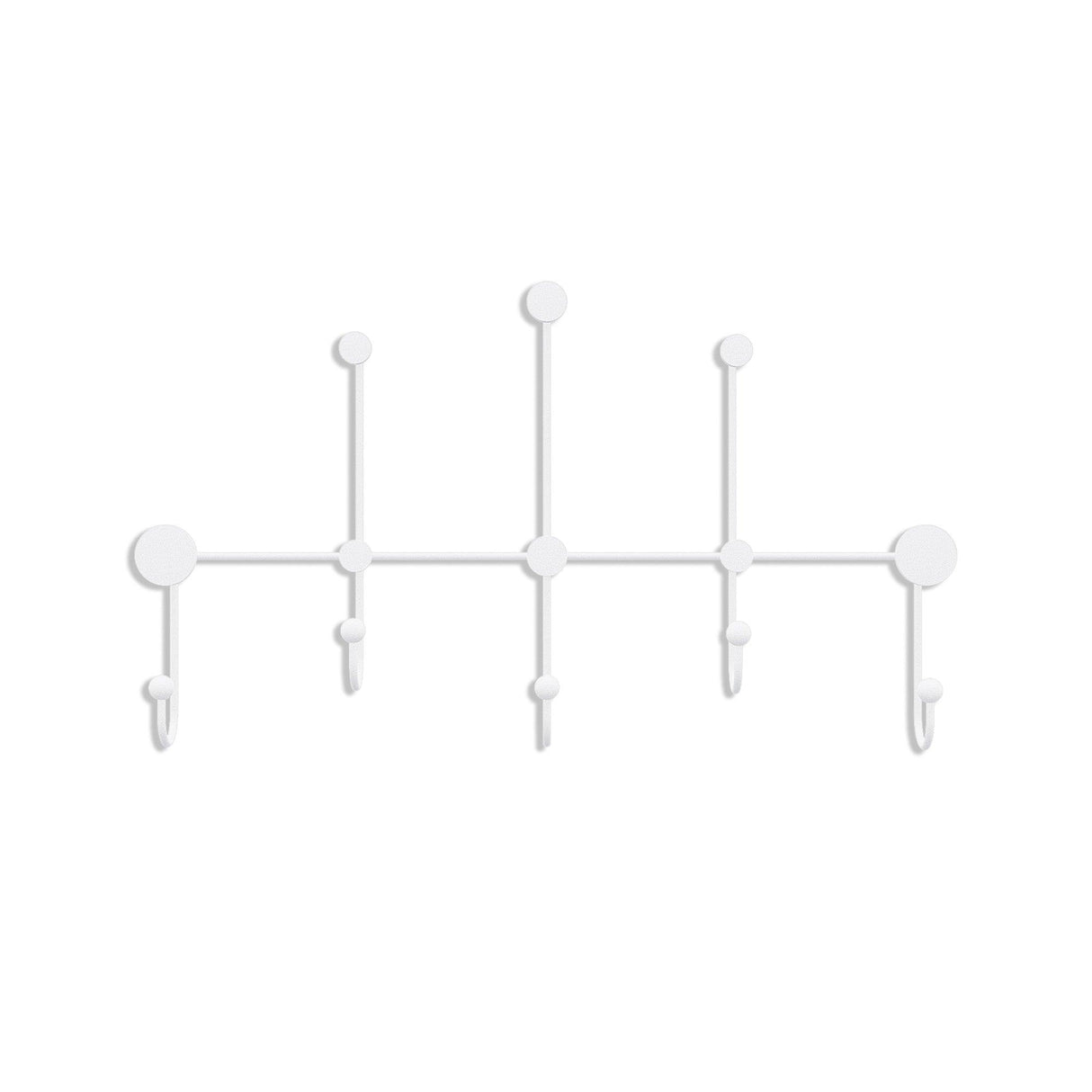 Cuier de hol metalic Metal Wall Hook Vintage 2, Alb, 80x45x10 cm