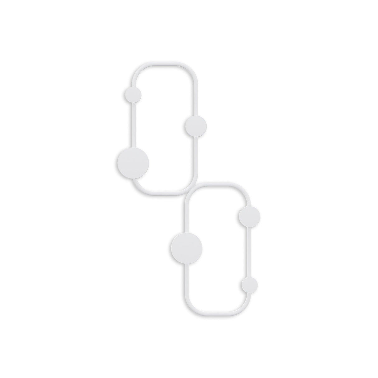 Cuier de hol metalic Metal Wall Hook Vintage 3, Alb, 26x5 cm