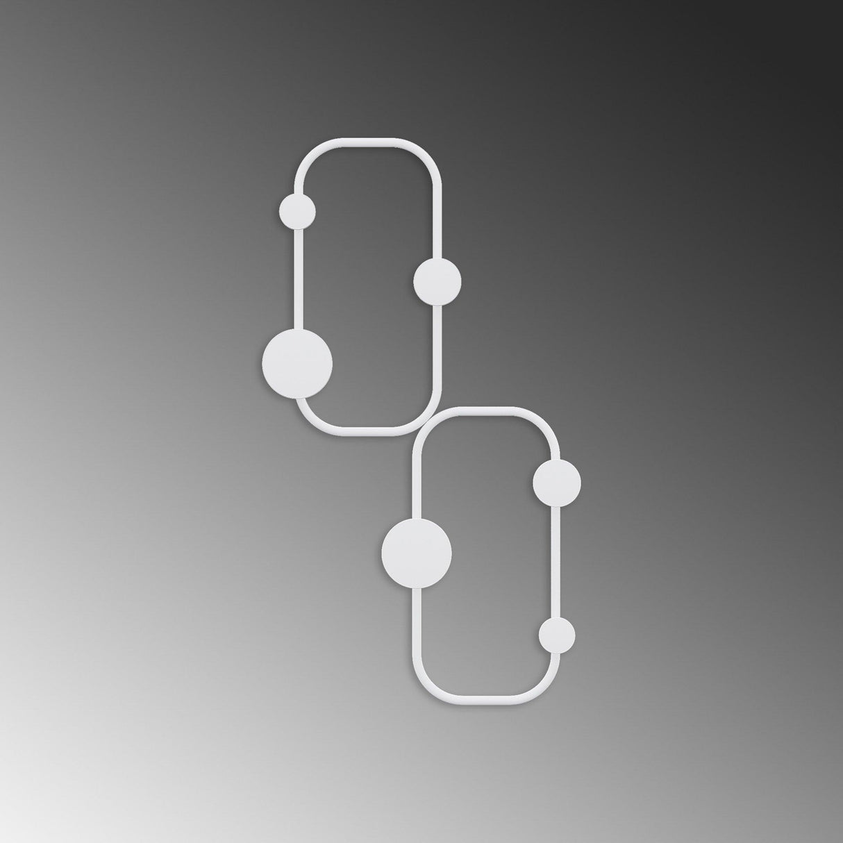 Cuier de hol metalic Metal Wall Hook Vintage 3, Alb, 26x5 cm