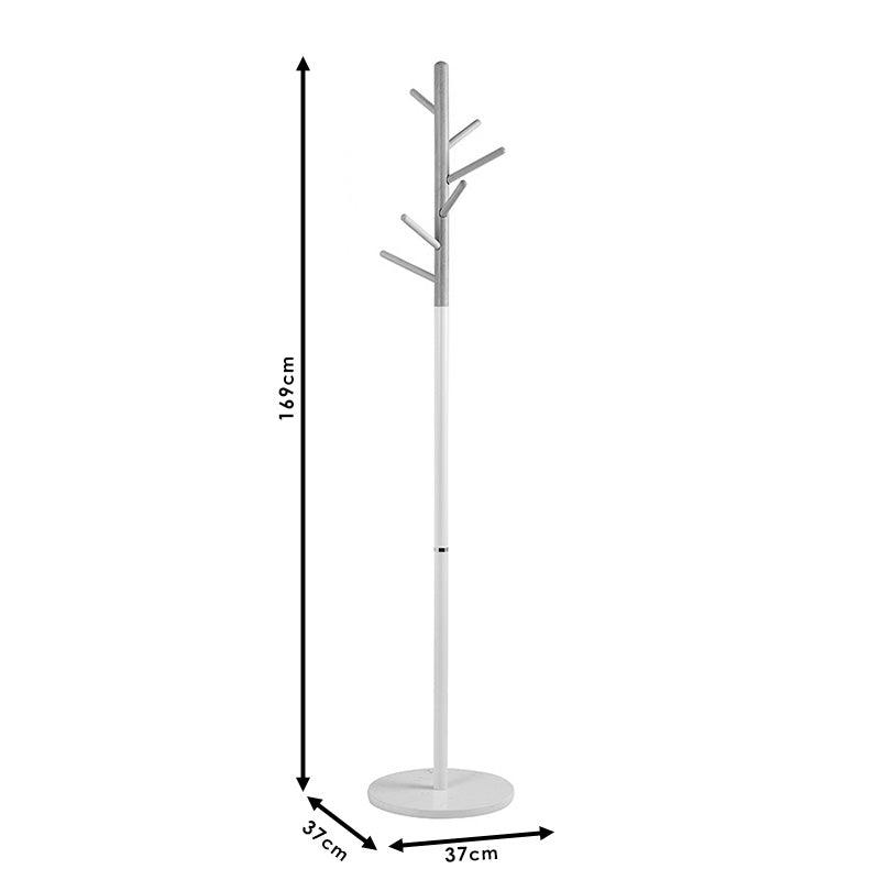 Cuier Marianna metal, Alb - Negru, D37x169 cm - Negru
