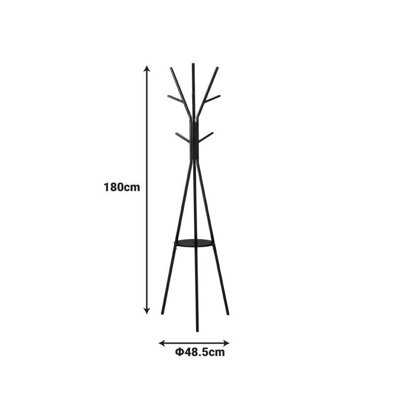 Cuier metalic Denner, Metal, Alb, 48x48x180 cm - Alb