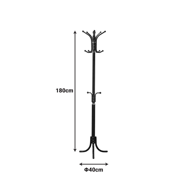 Cuier metalic Mendora, Negru, 40x40x180 cm - Alb