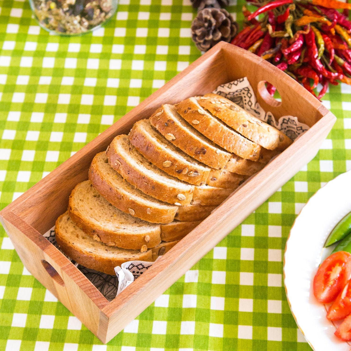 Cutie de pâine Breadbox UP00624, Natural, 31x17.5x12 cm