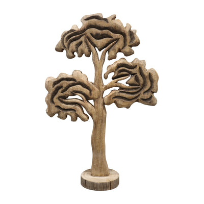 Accesoriu Decorativ Decoratiune de masa brad Ethelia lemn Natural de mango 36x11x53 cm