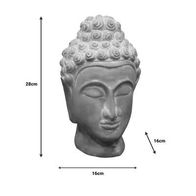 Decoratiune de masa buddha Rolia, teracota Gri, 16x16x28 cm, imagine suplimentara