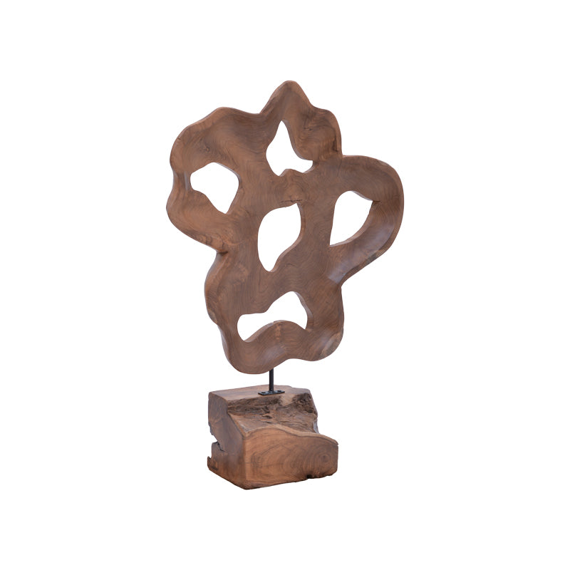 Accesoriu Decorativ Decoratiune de masa Strab lemn Natural tec-metal 49x15x70 cm