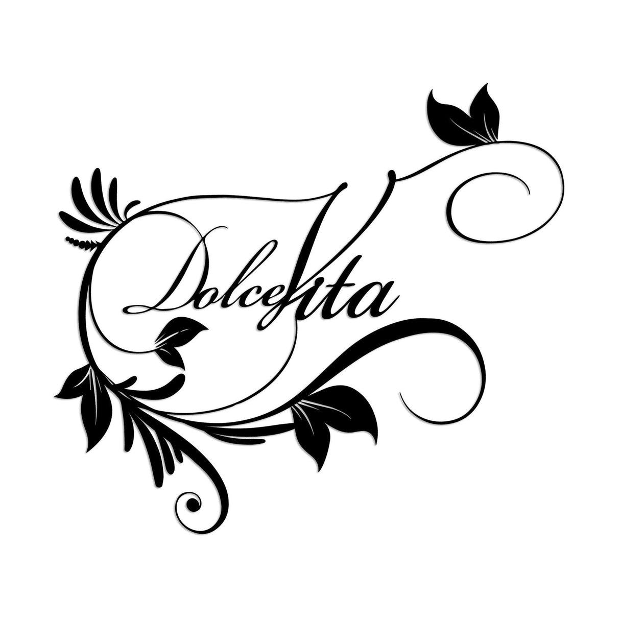 Decoratiune de perete Metal Dolce Vita 3, Negru, 56x48 cm