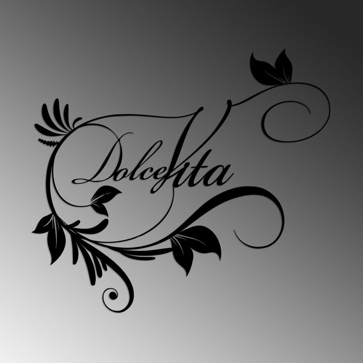 Decoratiune de perete Metal Dolce Vita 3, Negru, 56x48 cm