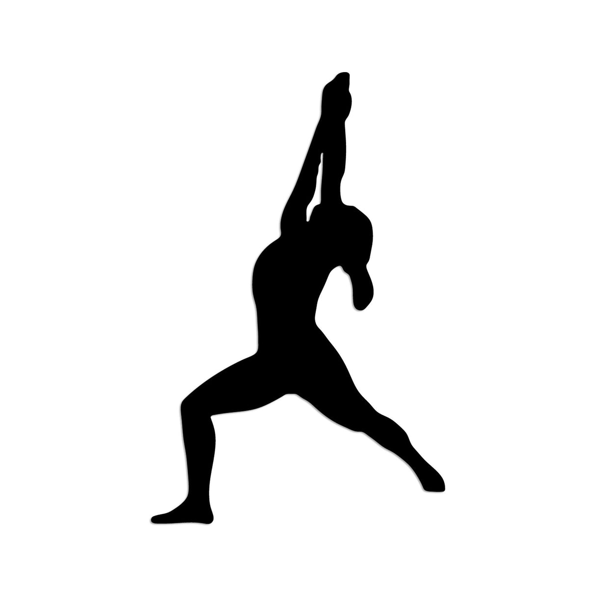 Decoratiune de perete Metal Yoga 10, Negru, 45x55 cm