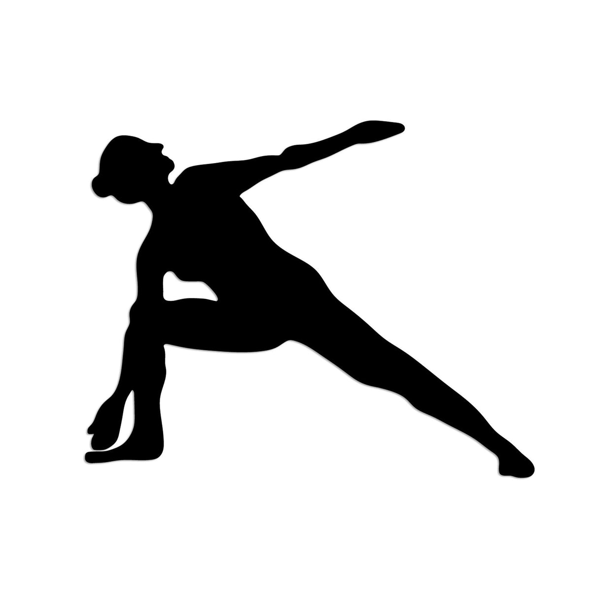 Decoratiune de perete Metal Yoga 17, Negru, 55x44 cm